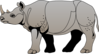 Rhinoceros Side View Clip Art